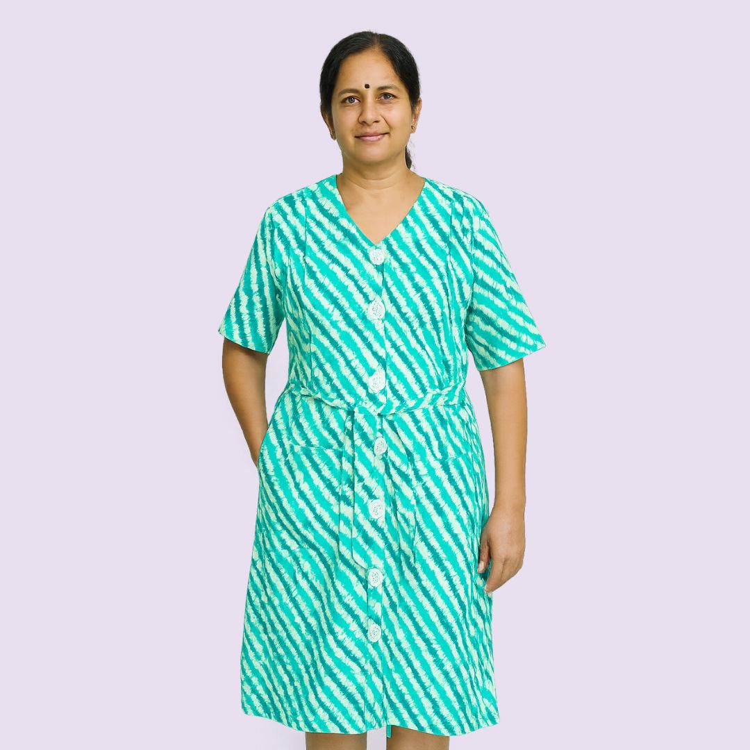 Saawan Front Open Dress