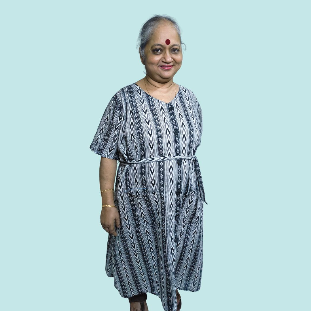 Kunja Front Open Dress