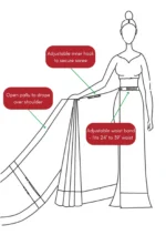 Pre-draped sarees - Image 2