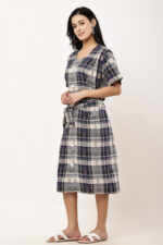Megha Full front Open Dress for Women | 100% Cotton Half - Sleeve | - Image 6